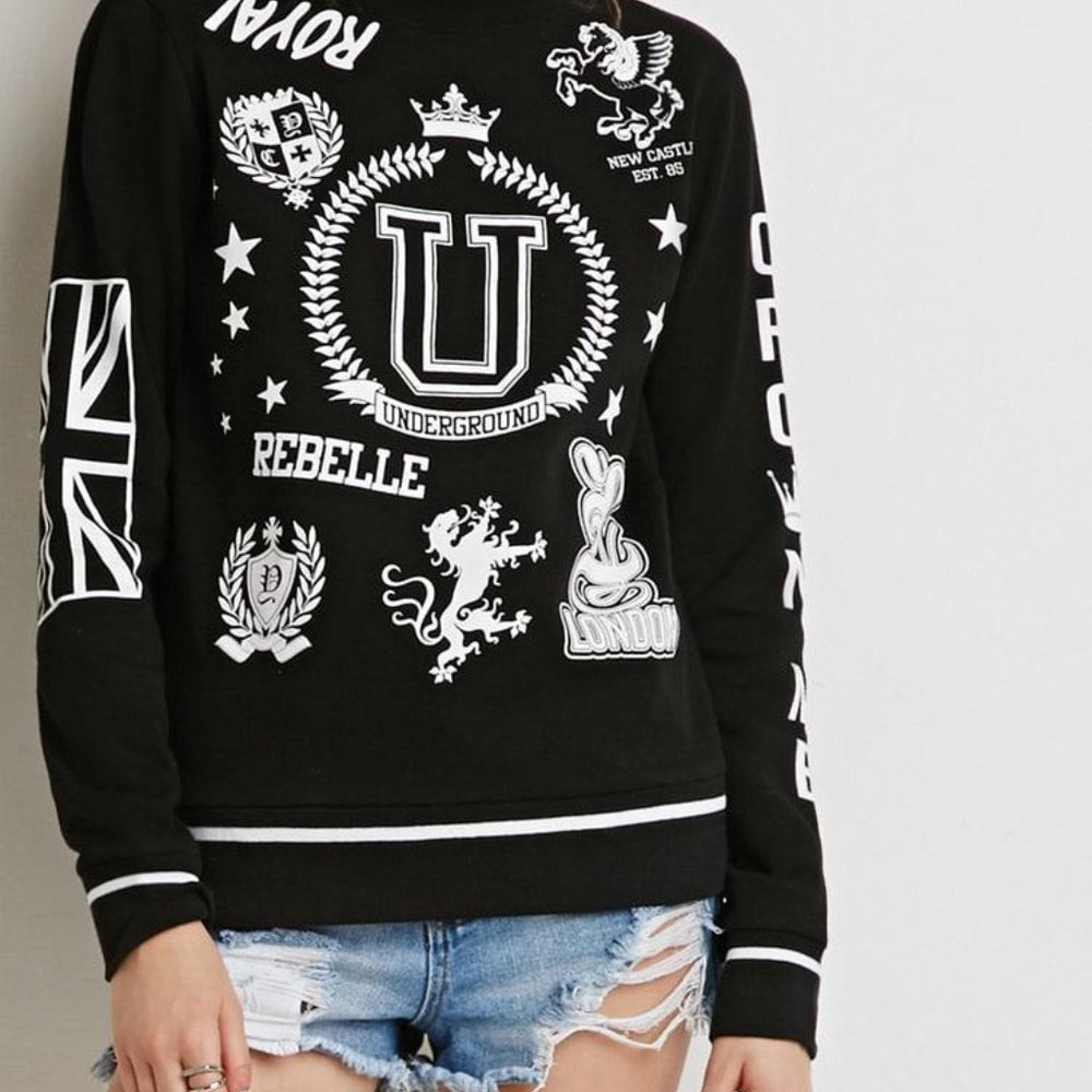 Forever 21 Black Long Sleeve Shirt Underground